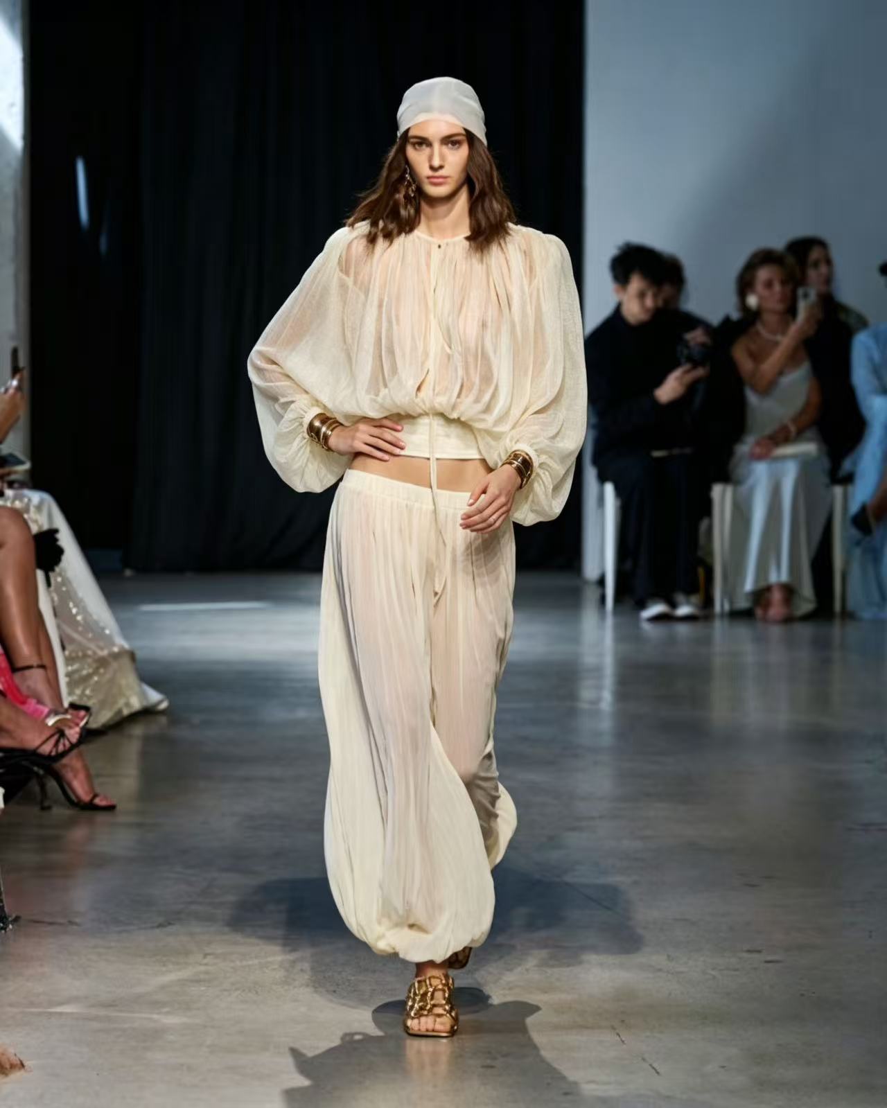 Gia Puff Sleeve Chiffon Vacation Two-Piece