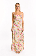 Everly Cami Print Waist-Cinched Maxi Dress