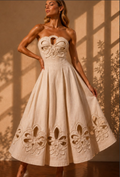 Anastasia Strapless A-Line Butterfly Cutout Dress