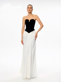 Arya Strapless Waist-Cinched Maxi Dress