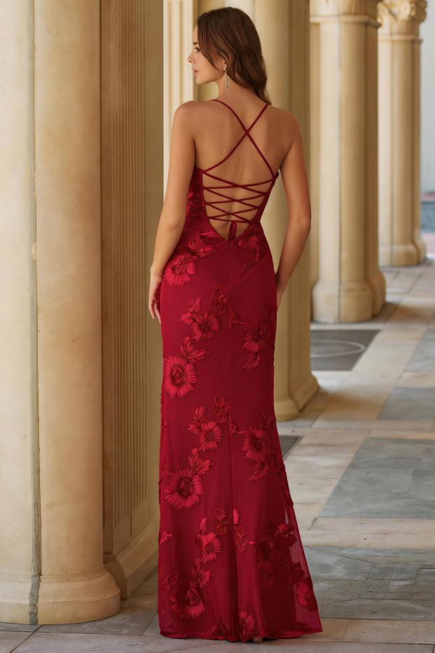 Lydia Camisole Slim-Fit Maxi Dress In Red