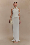 Zoey Camisole Knit Maxi Dress In White