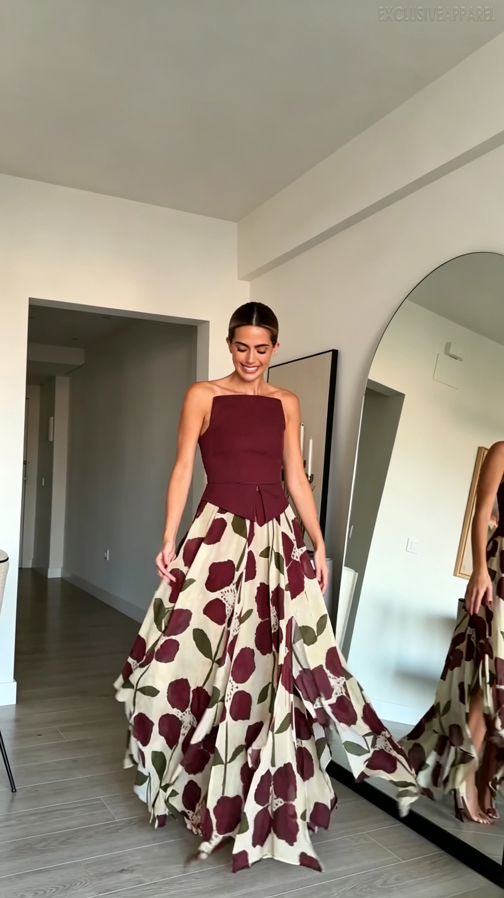 Emery Red Necktie Half-Dress Set
