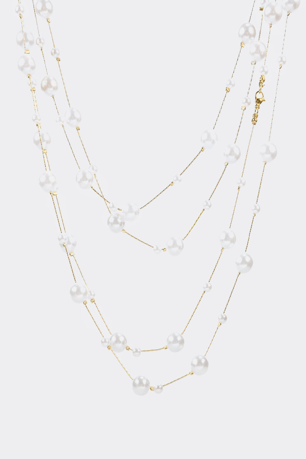 Faux Pearl Long Necklace