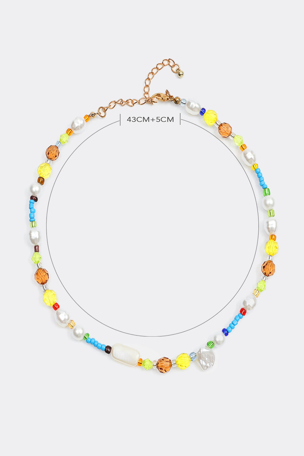 Faux Pearl Beaded Pendant Necklace
