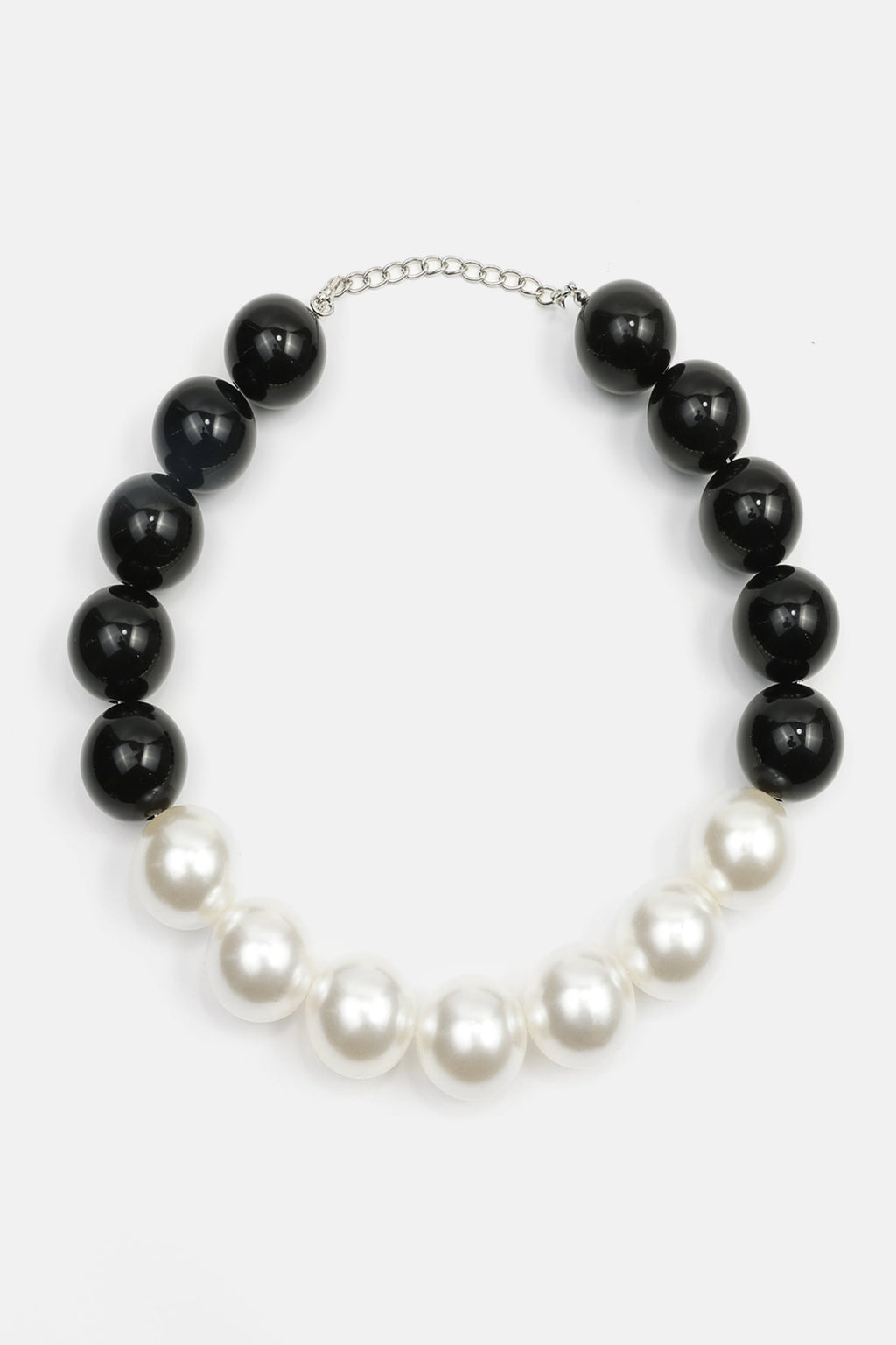 Faux Pearl Black & White Choker