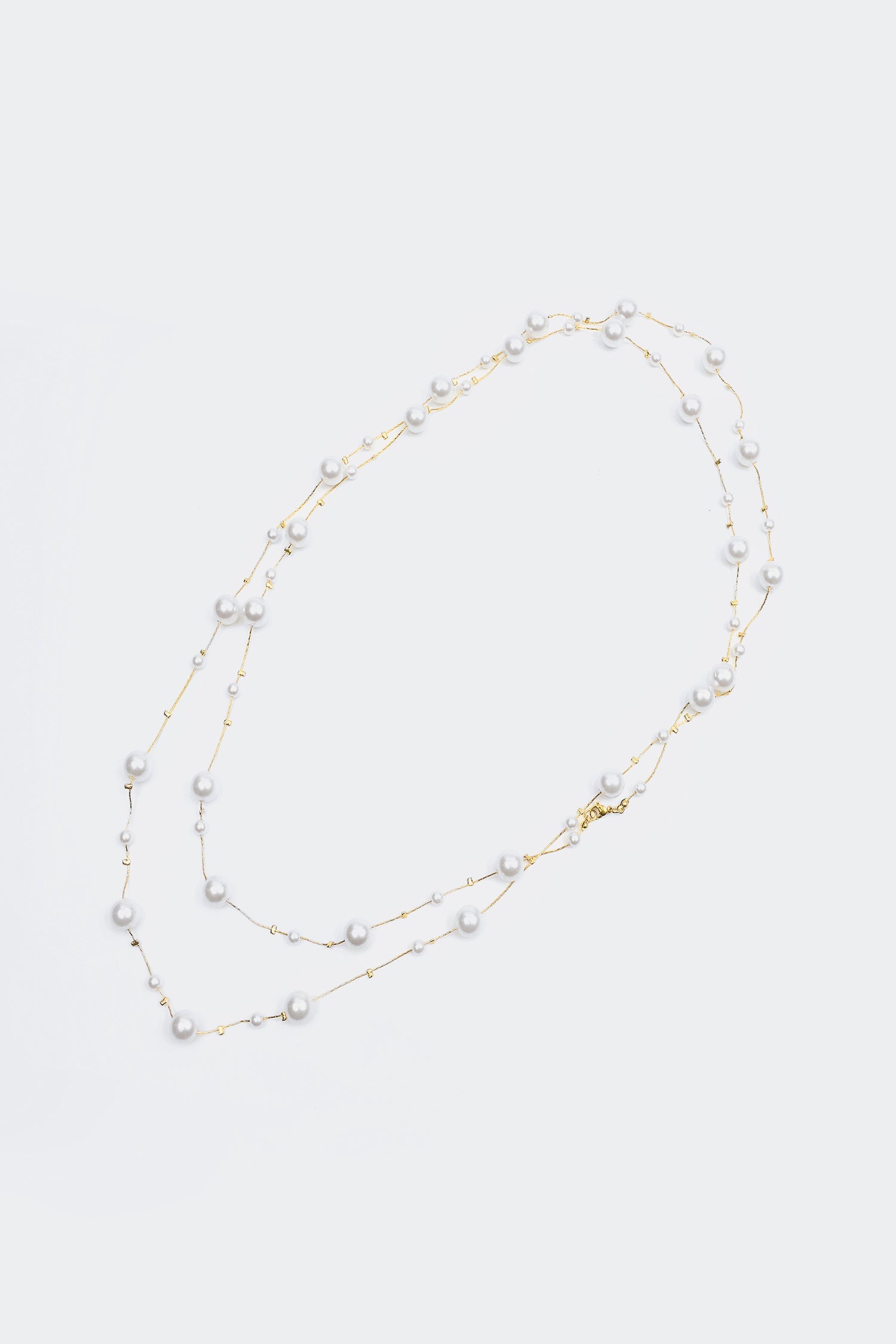 Faux Pearl Long Necklace