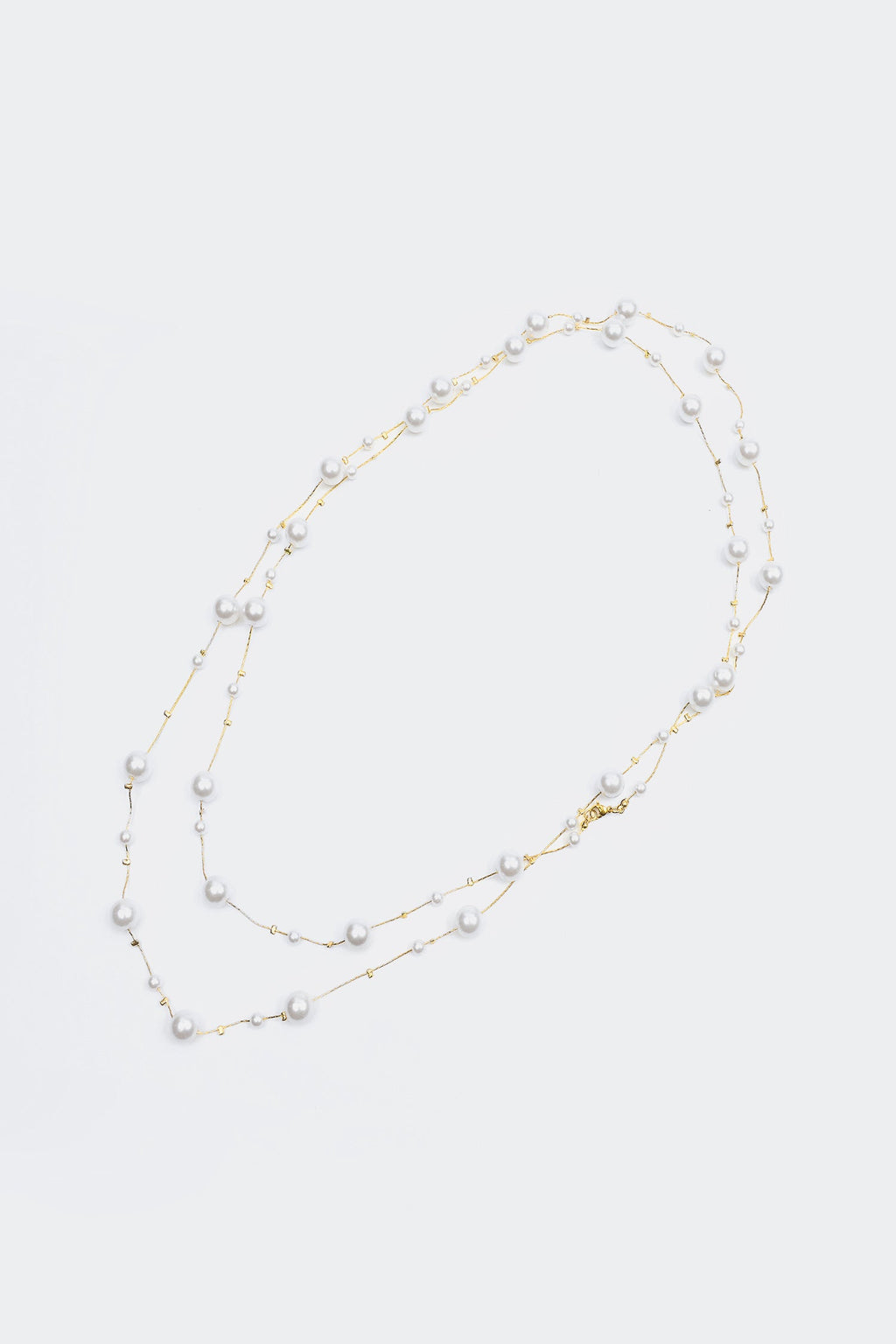 Faux Pearl Long Necklace