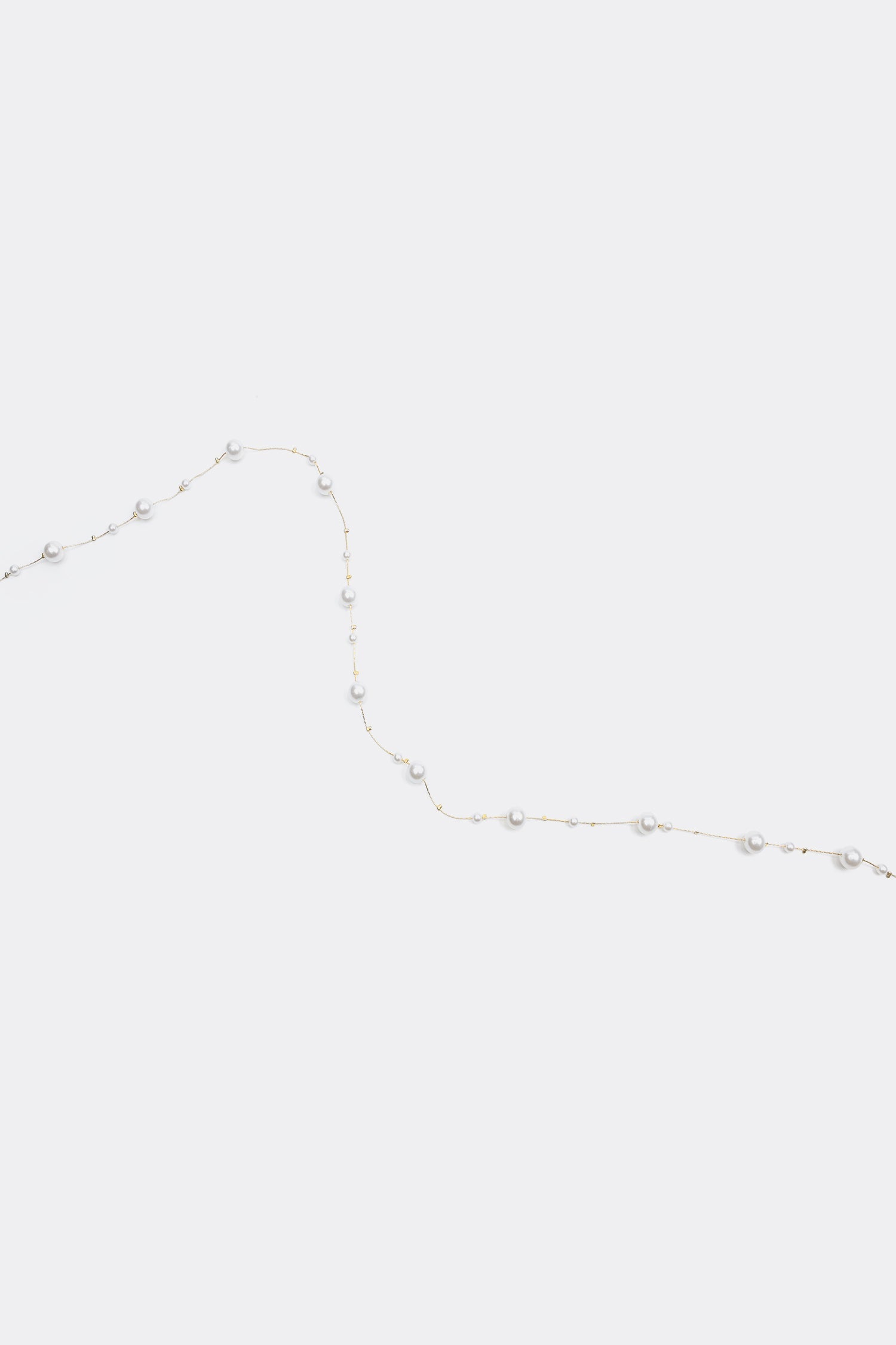 Faux Pearl Long Necklace