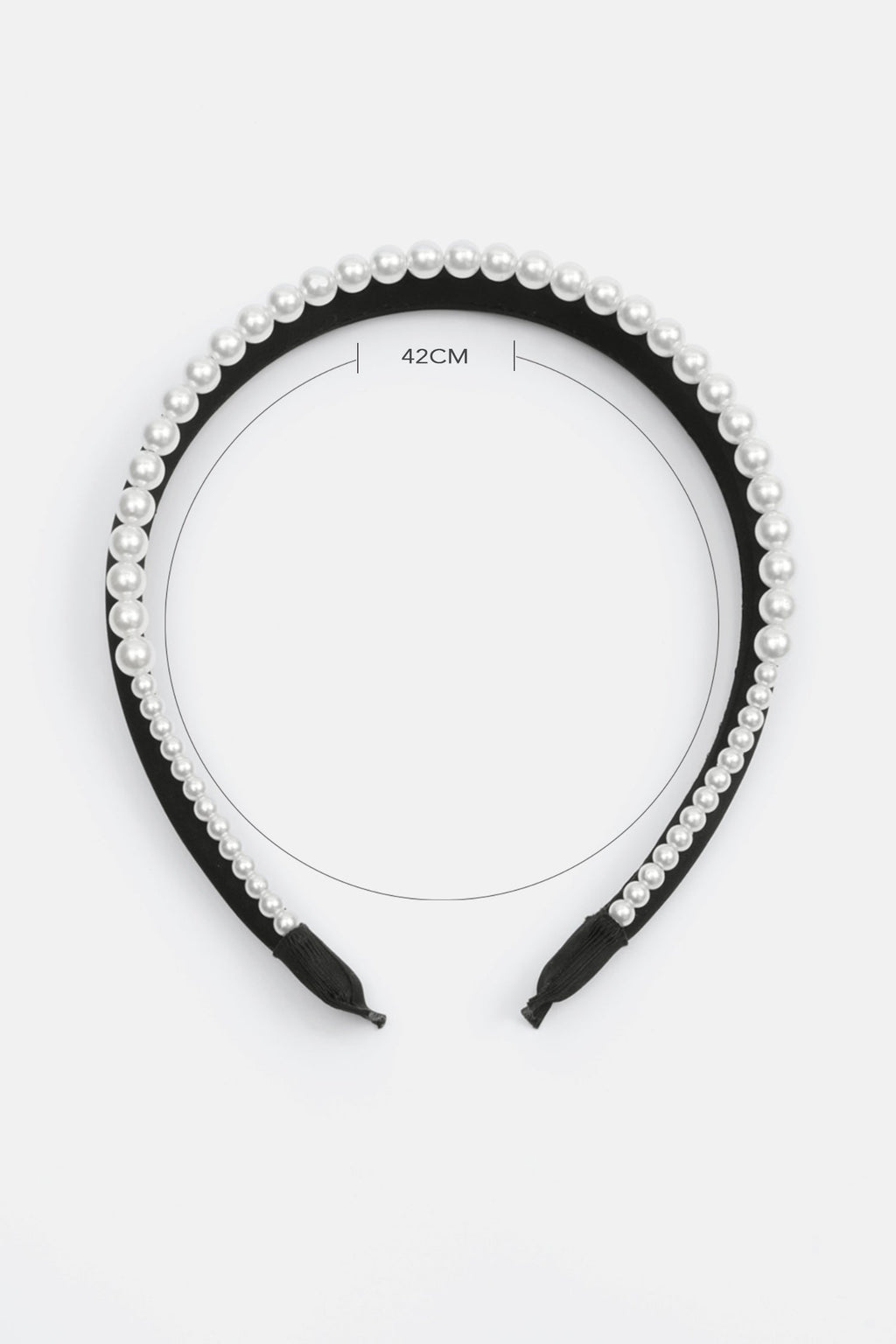 Velvet Faux Pearl Solid Headband