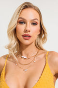 Faux Pearl Metal Multi-Layered Necklace