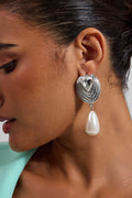 Faux Diamond Teardrop Drop Earrings