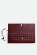 Solid Faux Leather Tote Clutch