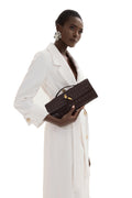 Solid Faux Leather Tote Clutches Bag