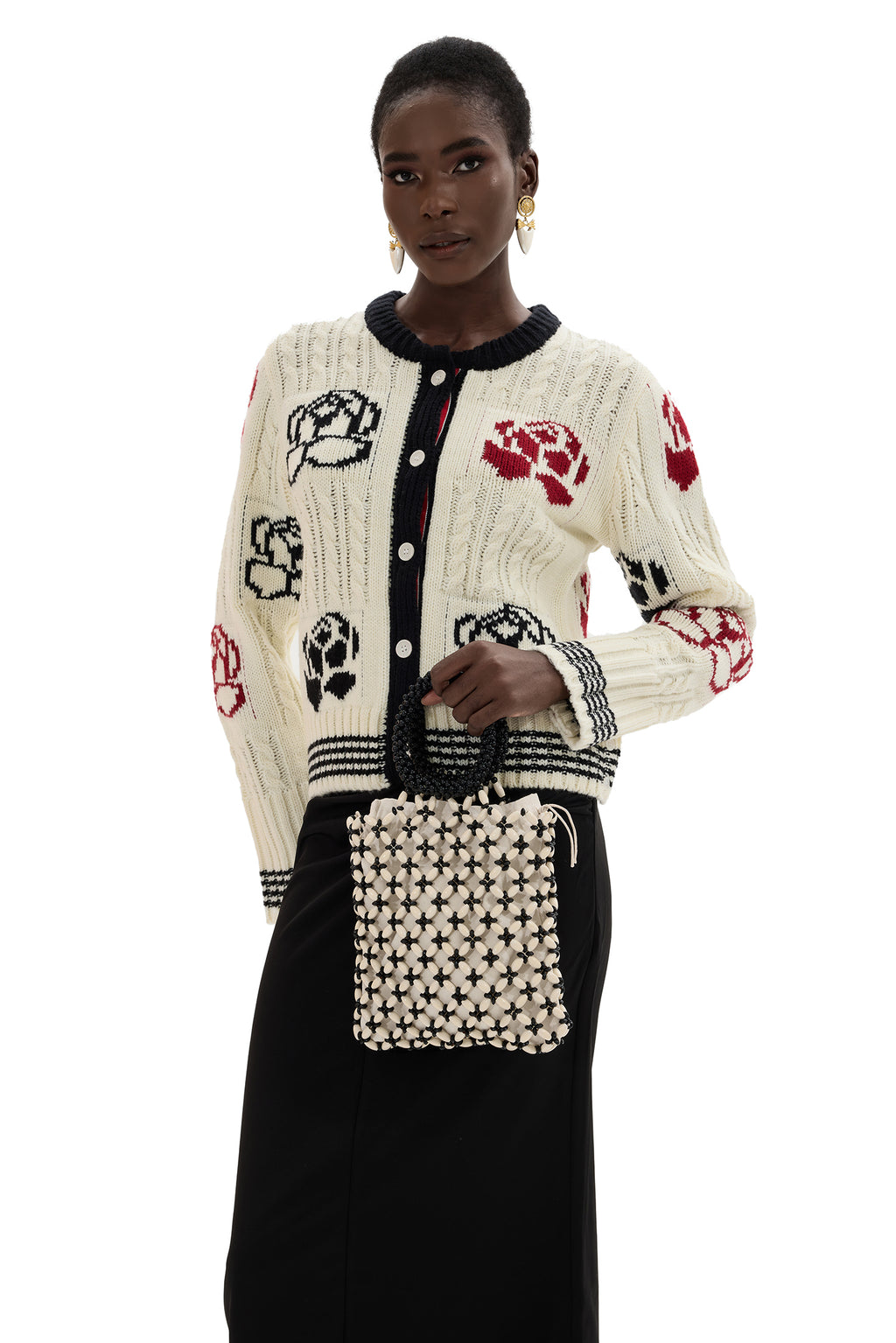 Contrast Color Braided Bag
