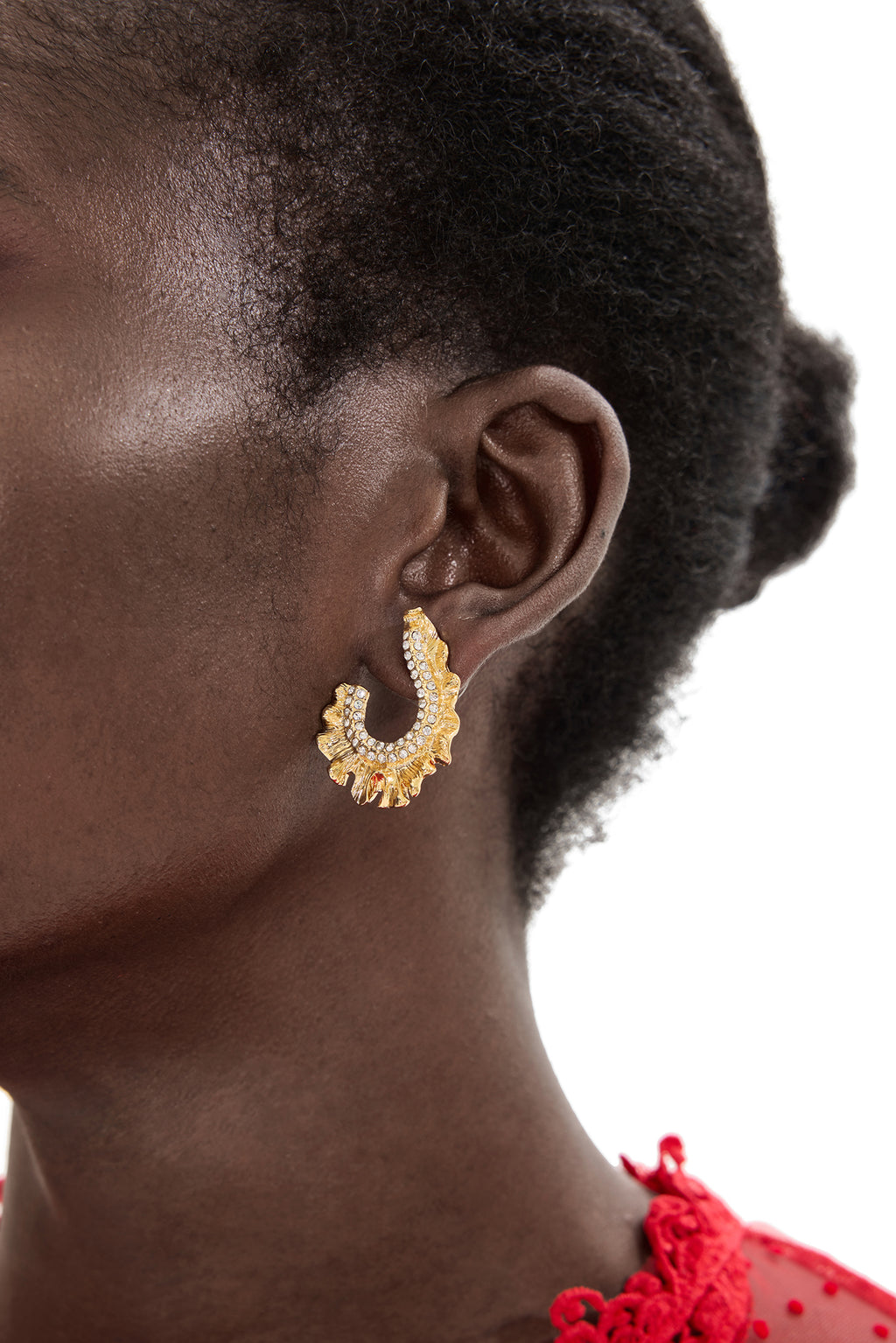 Irregular Shape Diamond Stud Earrings