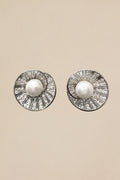 Spiral Shell Pearl Earrings