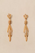 Textured Multi-Leaf Dangle Earrings
