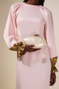 Acrylic Metal Button Clutch Bag