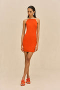 MELBA KNIT DRESS - TANGELO