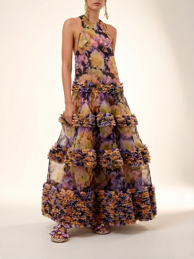 Brynn Tie-Dye Halter Neck Dress