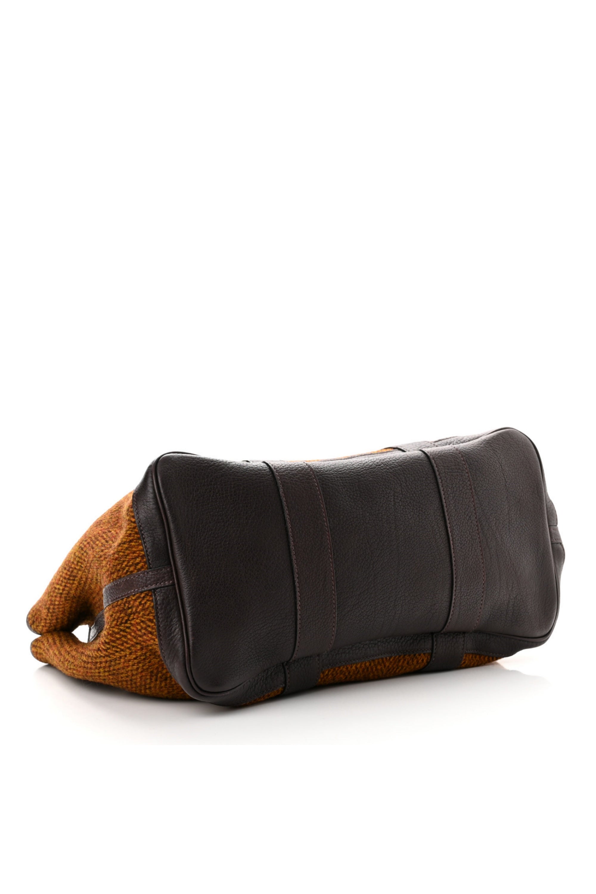 Faux Woolen Pu Leather Tote Bag