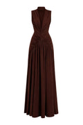 KUBAYMA DRESS IN BROWN
