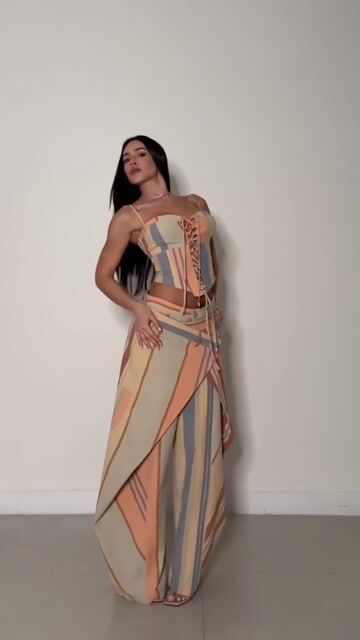 Maeve Color-Blocked Wide-Leg Pants Suit