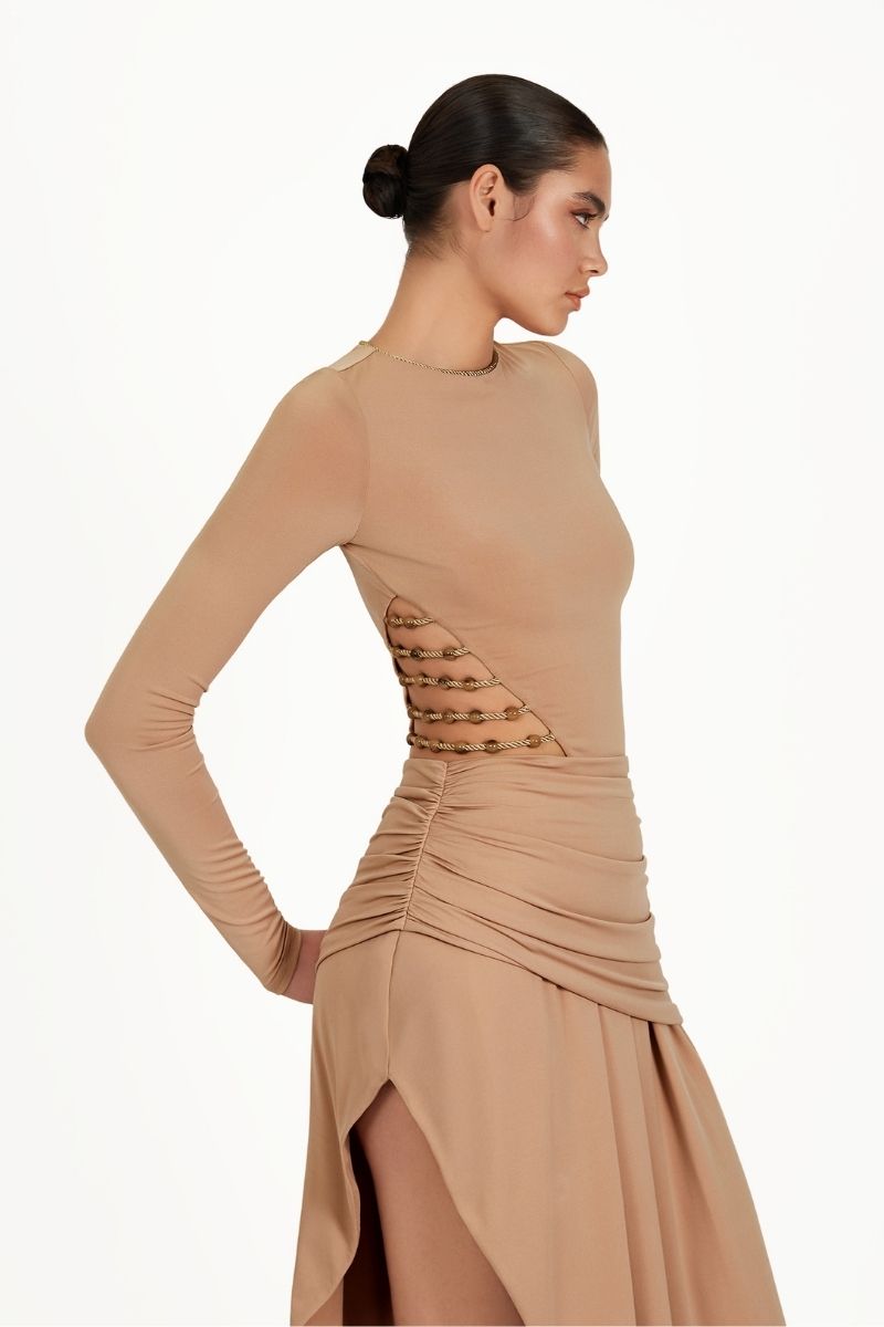KASMINA DRESS IN TAN