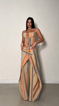 Maeve Color-Blocked Wide-Leg Pants Suit