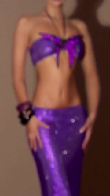 Natalia Purple Sequined Bodycon Dress Set