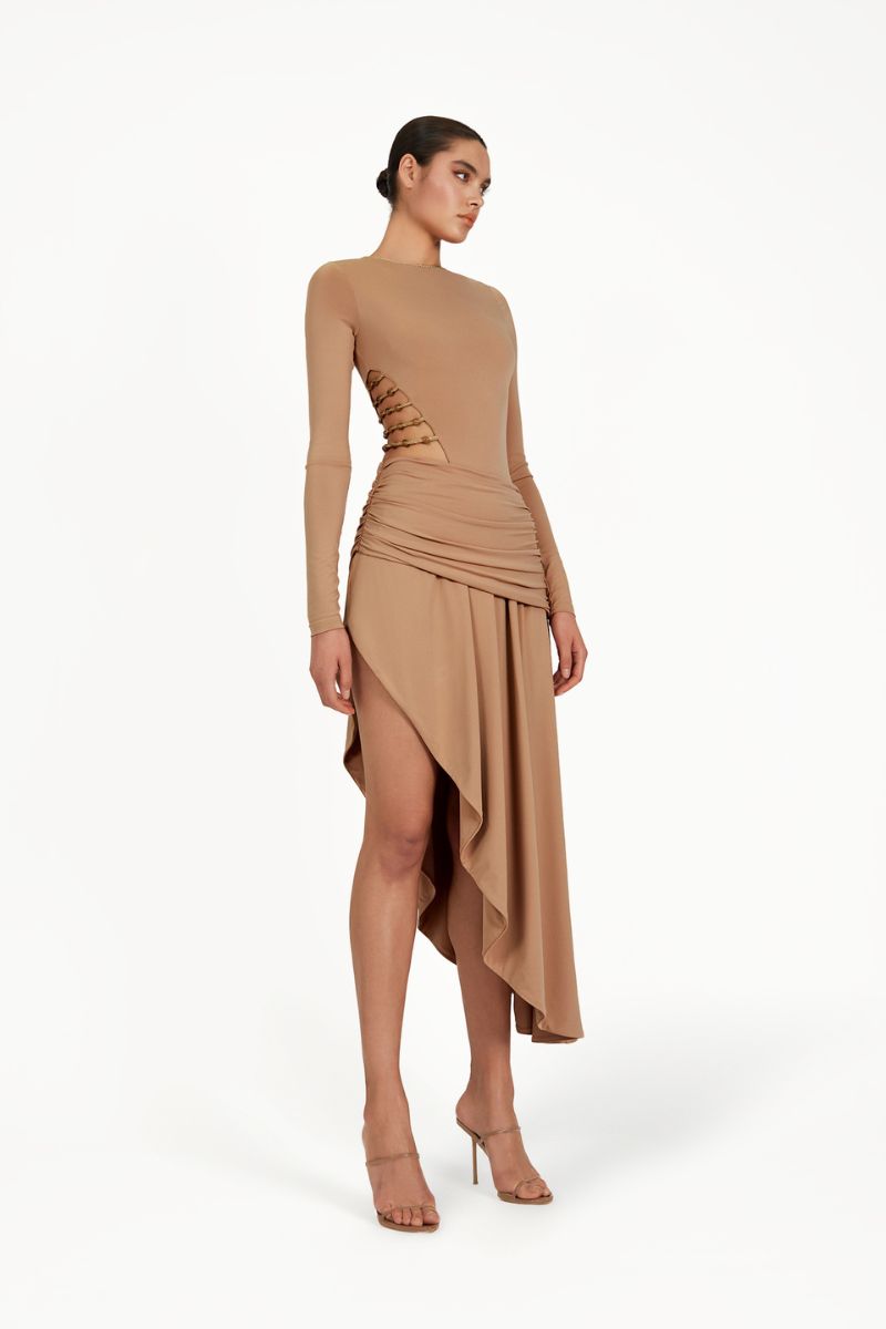 KASMINA DRESS IN TAN