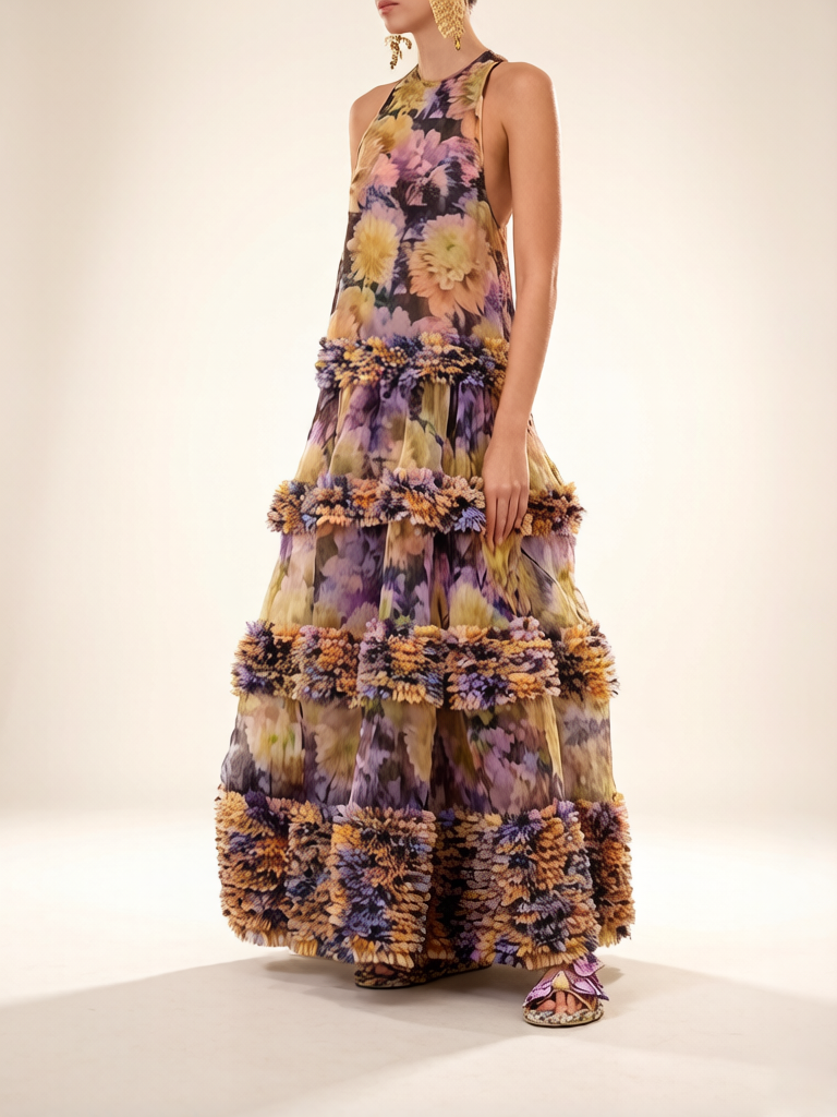 Brynn Tie-Dye Halter Neck Dress