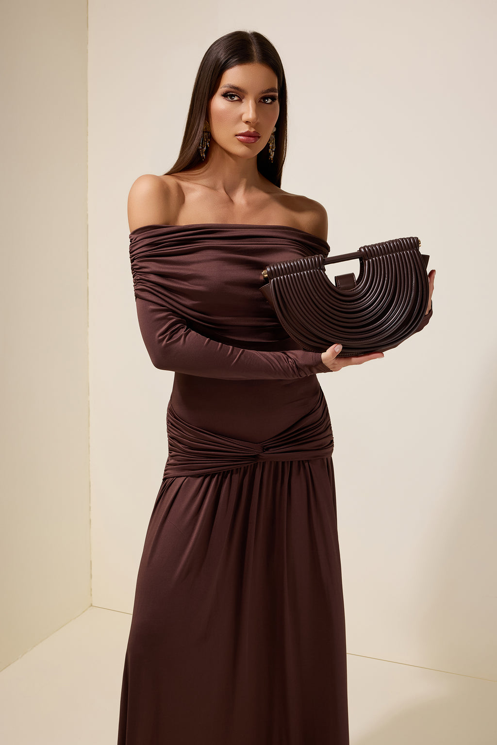 PU Semi-Circular Woven Bag
