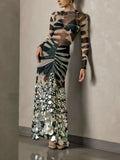 Rhea Sheer Mesh Bodycon Dress