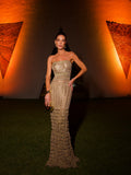 Mila Gold Strapless Bodycon Dress