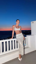 Aurora White Strapless High-Waisted Mid-Length Dress Set