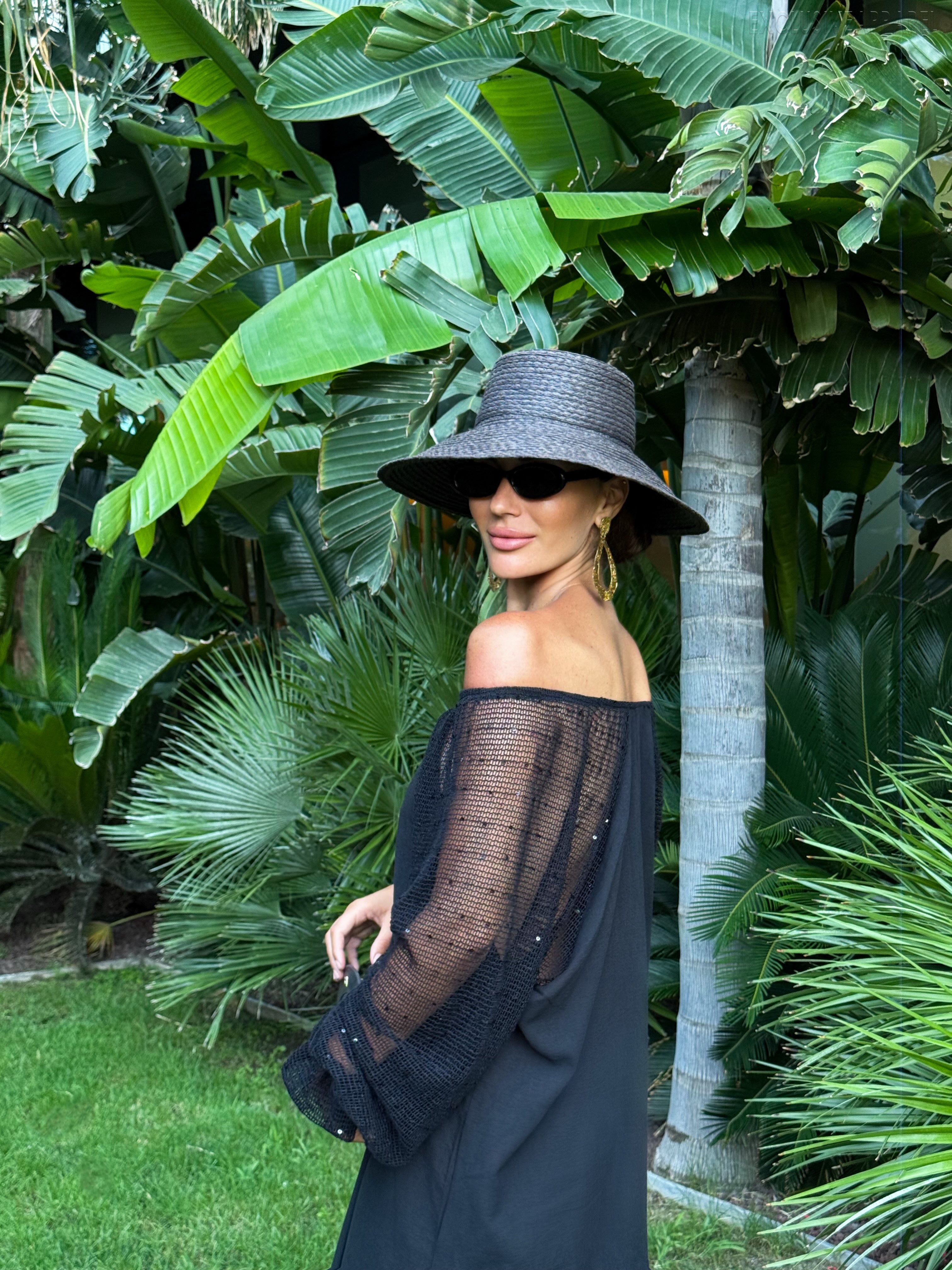 Penelope Black Sleeveless Patchwork Long Dress