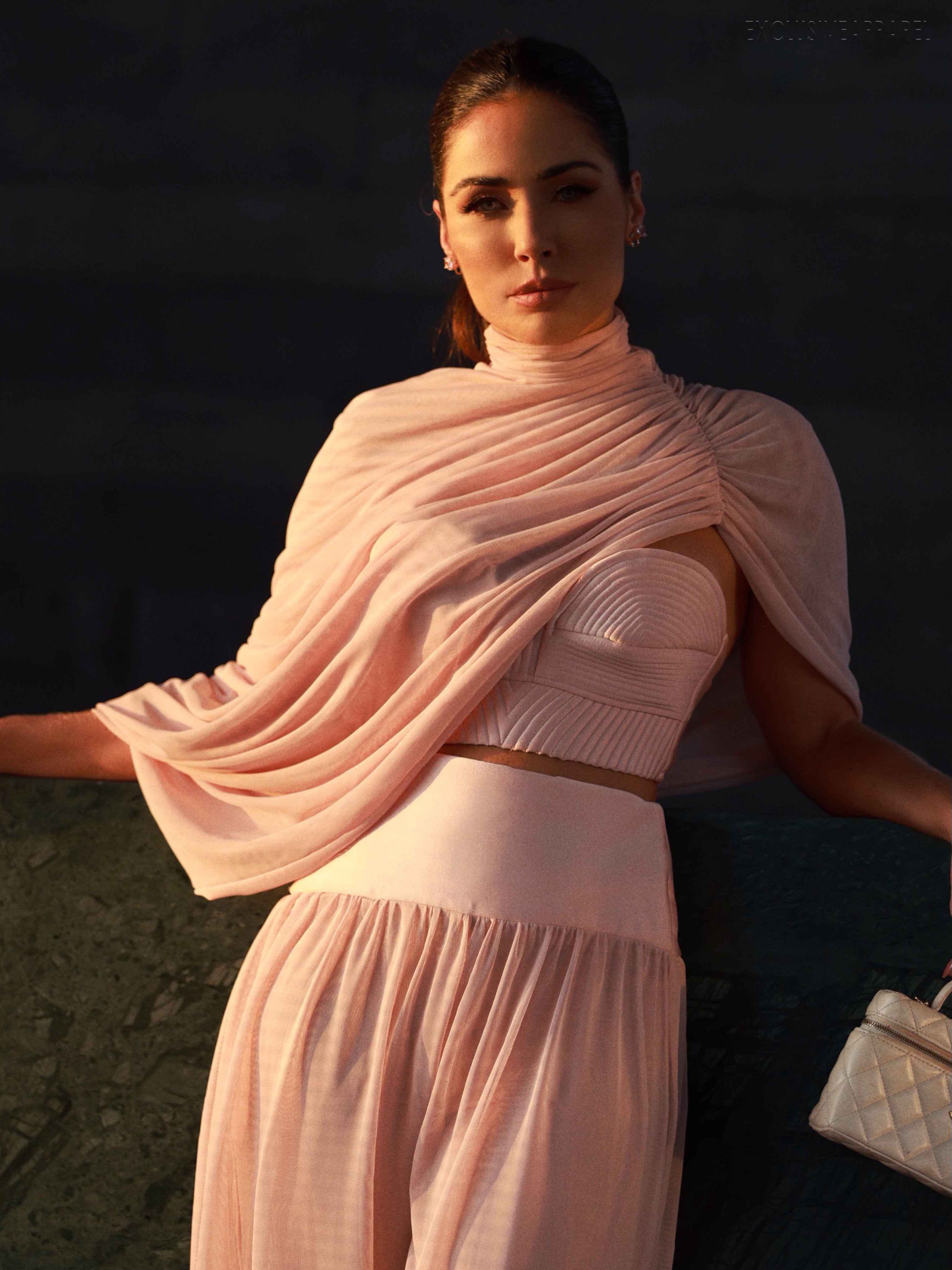 Lana Pink High-neck Harem Pants Set