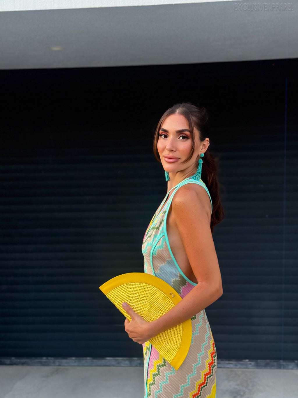 Harper Colorful Single-Shoulder Open-Length Dress