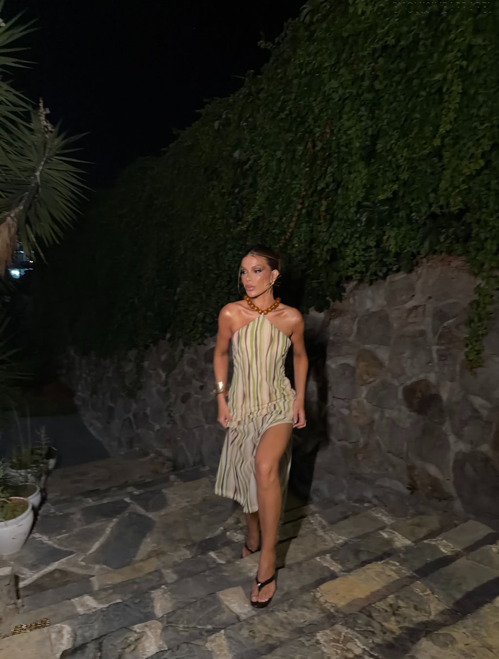 Willow Multi-Color Neckless Backless Dress