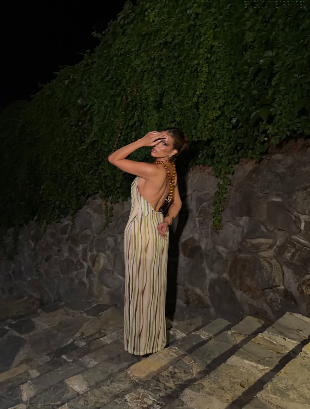 Willow Multi-Color Neckless Backless Dress