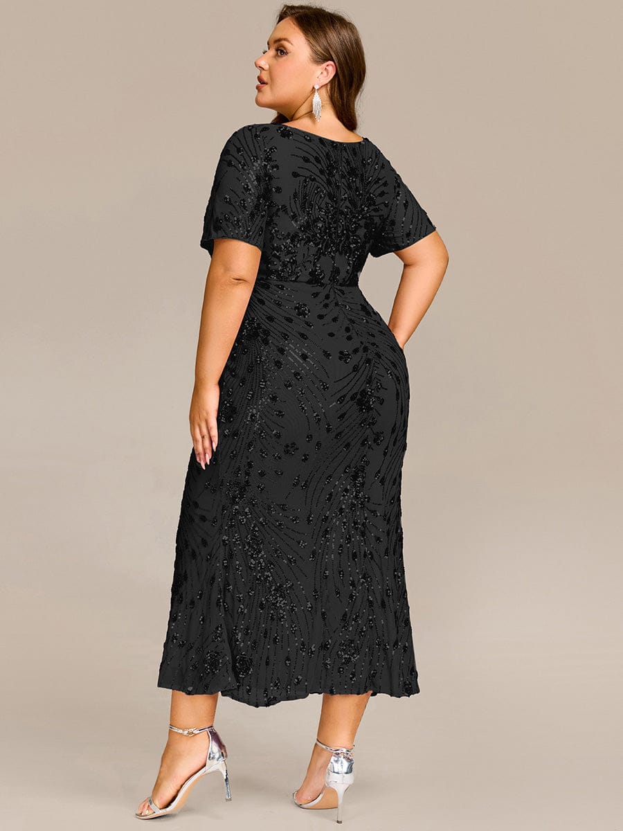 Sequin Mermaid Round Neck Dress
