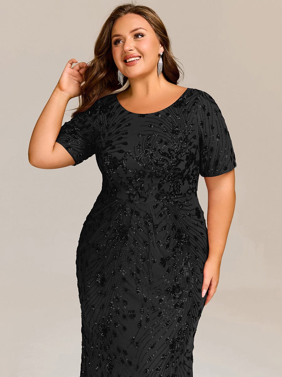 Sequin Mermaid Round Neck Dress