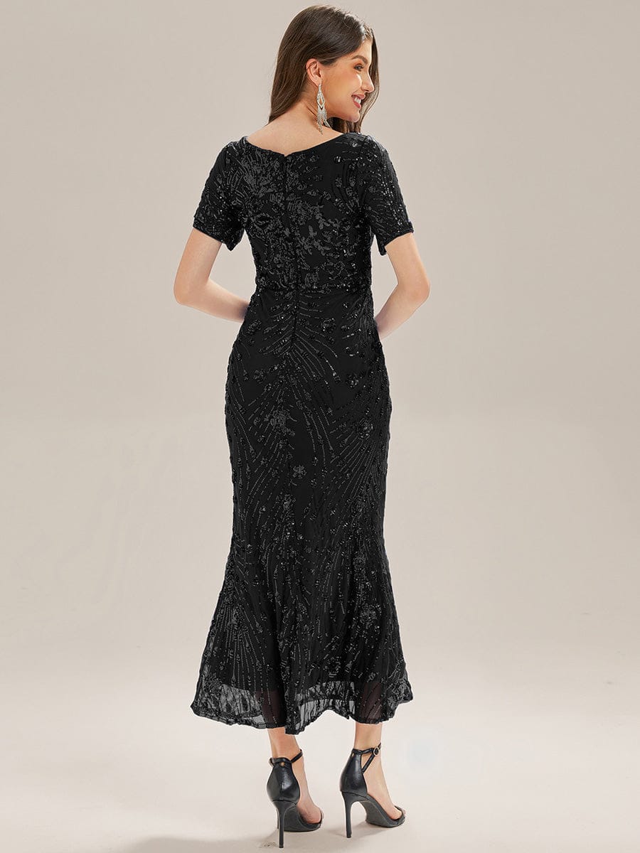 Sequin Mermaid Round Neck Dress