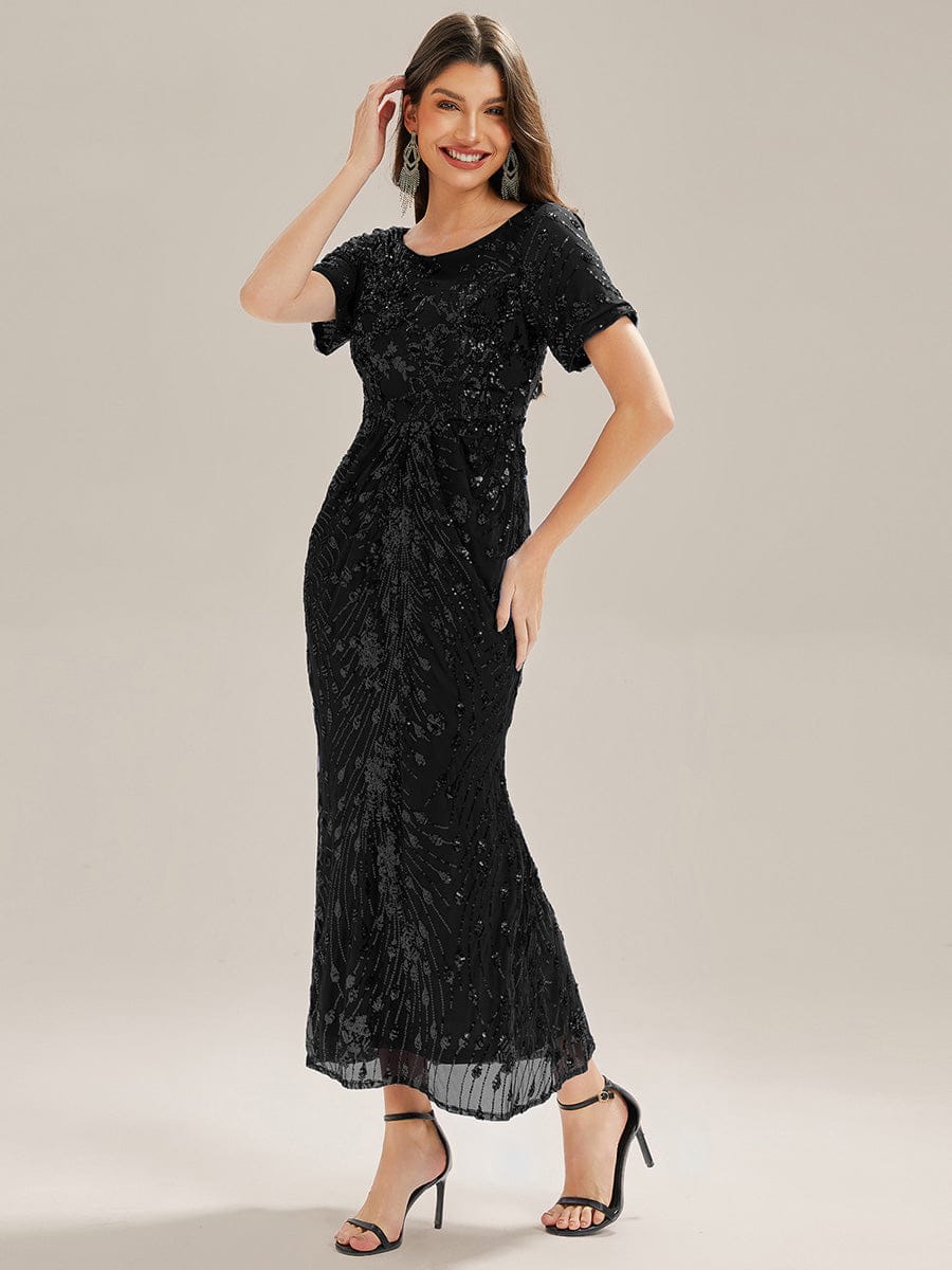Sequin Mermaid Round Neck Dress