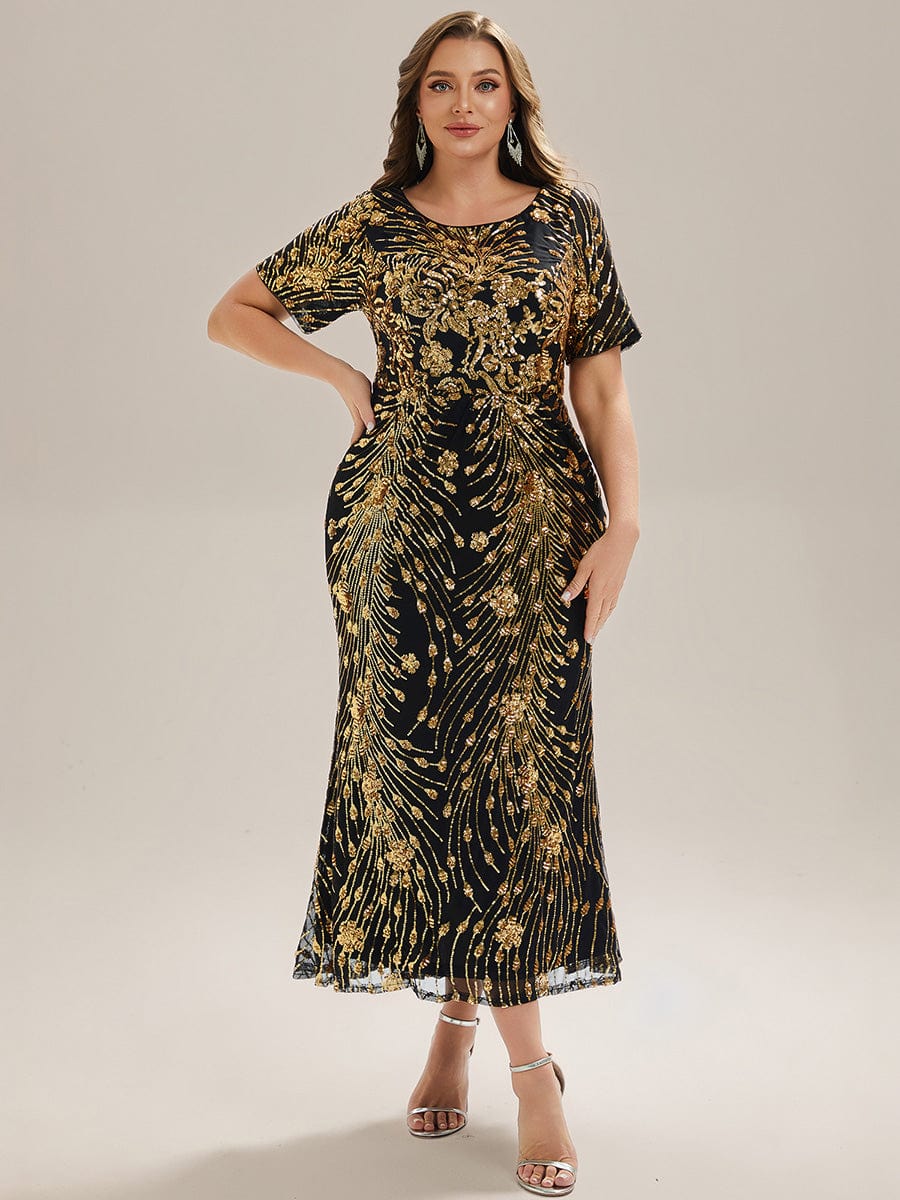 Sequin Mermaid Round Neck Dress