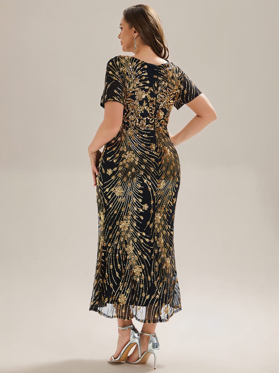 Sequin Mermaid Round Neck Dress