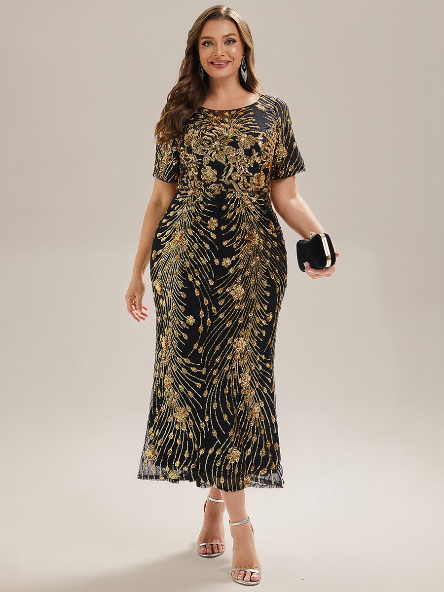 Sequin Mermaid Round Neck Dress