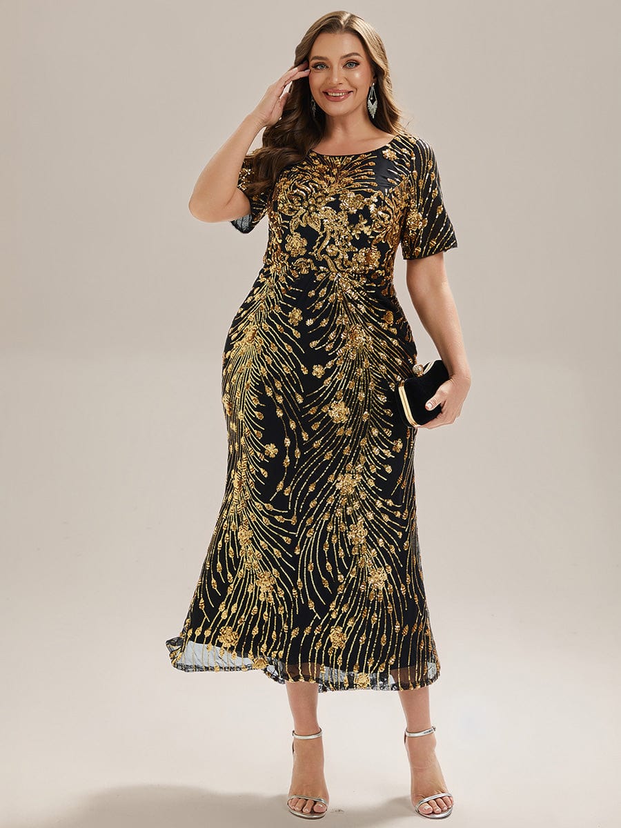 Sequin Mermaid Round Neck Dress